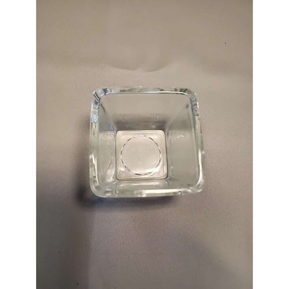 14 Small Clear Glass Square Candle holder 2 3/4